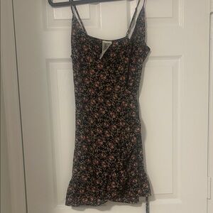 Free People Black Floral Mini Dress